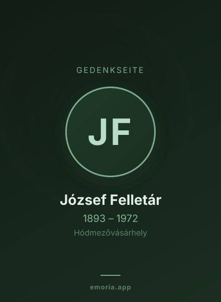 Gedenkportrait von József Felletár