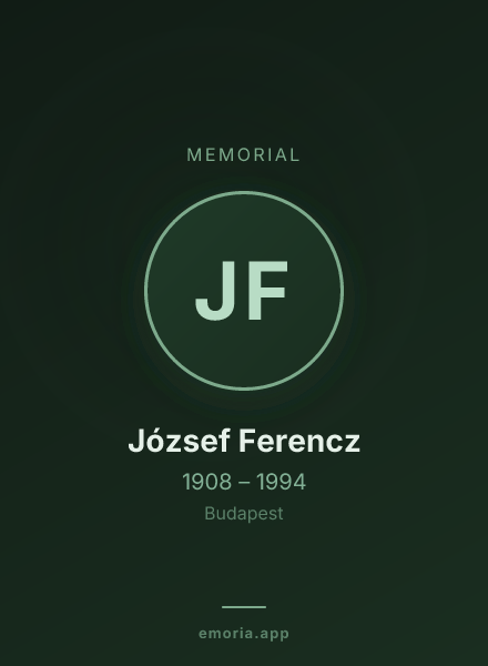 Memorial portrait of József Ferencz