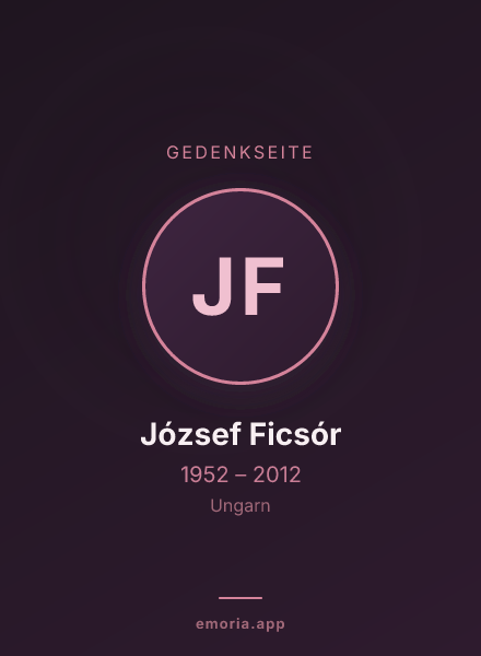 Gedenkportrait von József Ficsór