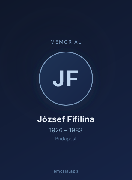 Memorial portrait of József Fifilina