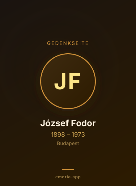 Gedenkportrait von József Fodor