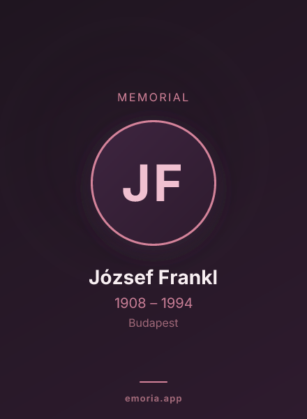 Memorial portrait of József Frankl