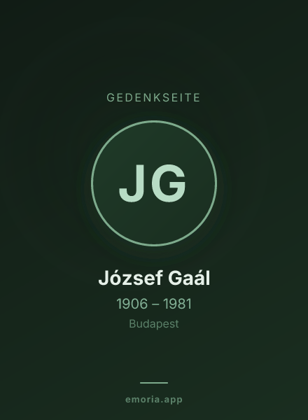 Gedenkportrait von József Gaál