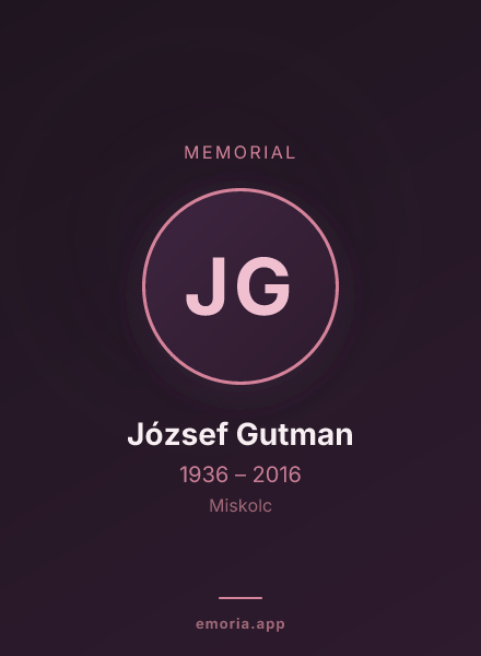 Memorial portrait of József Gutman