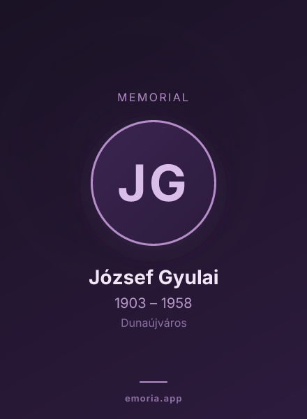 Memorial portrait of József Gyulai