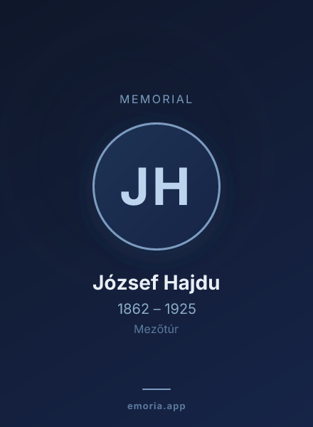 Memorial portrait of József Hajdu