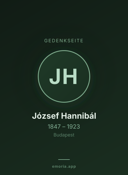 Gedenkportrait von József Hannibál