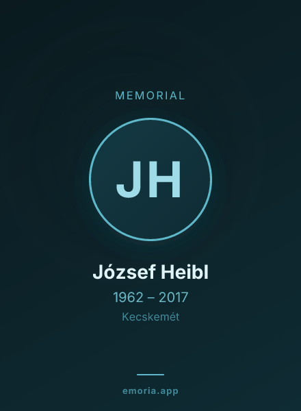 Memorial portrait of József Heibl