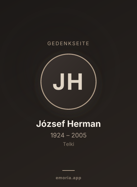 Gedenkportrait von József Herman