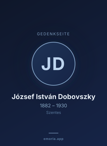 Gedenkportrait von József István Dobovszky