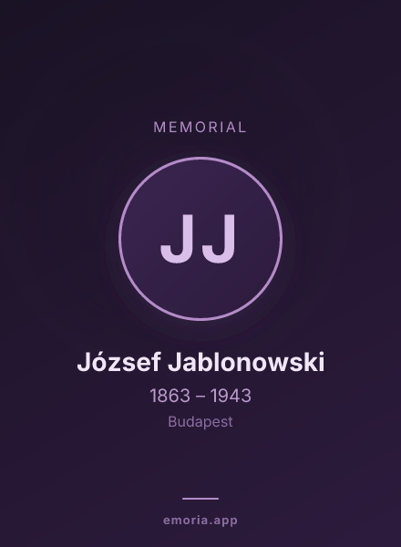 Memorial portrait of József Jablonowski