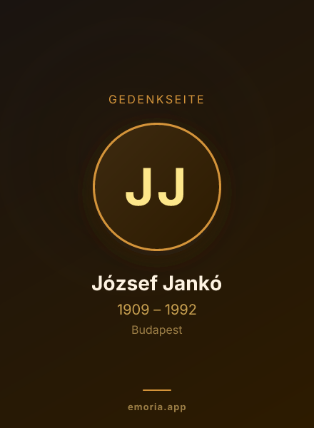Gedenkportrait von József Jankó
