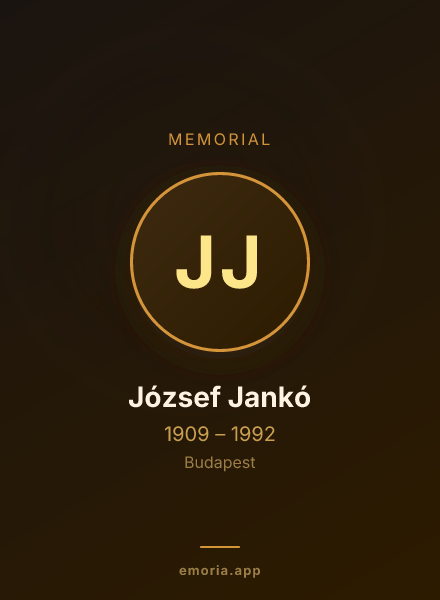 Memorial portrait of József Jankó
