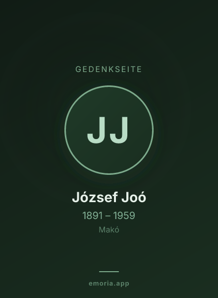 Gedenkportrait von József Joó