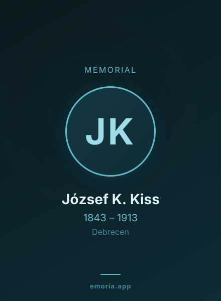 Memorial portrait of József K. Kiss