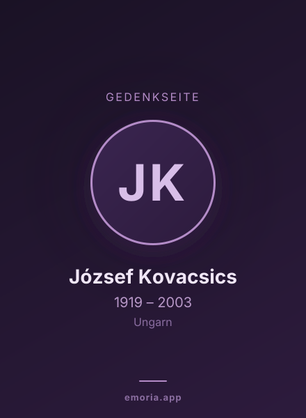 Gedenkportrait von József Kovacsics