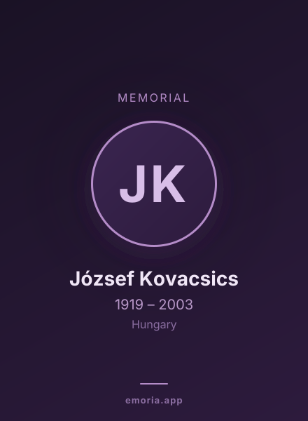 Memorial portrait of József Kovacsics