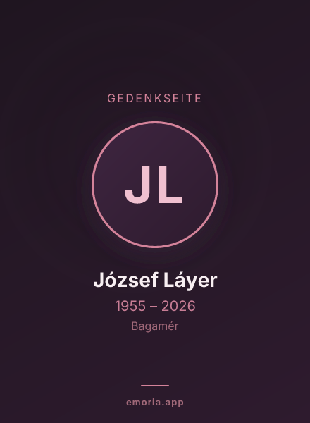 Gedenkportrait von József Láyer