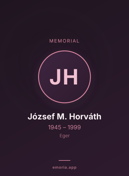 Memorial portrait of József M. Horváth