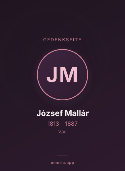 Gedenkportrait von József Mallár