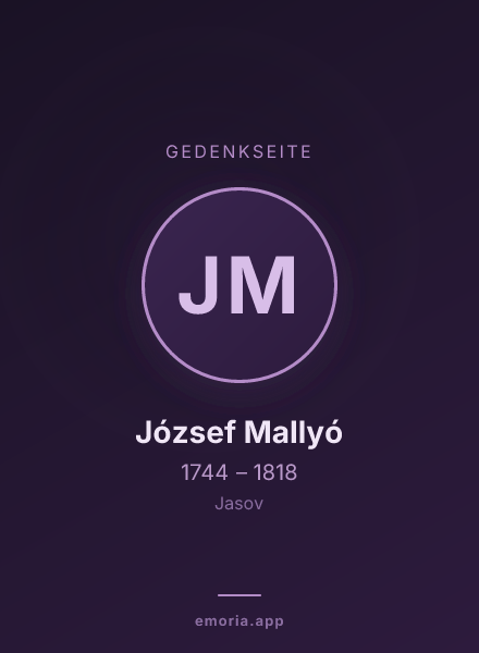 Gedenkportrait von József Mallyó
