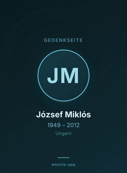 Gedenkportrait von József Miklós