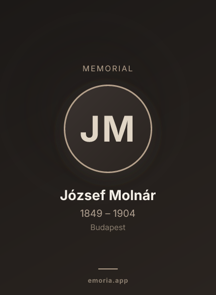 Memorial portrait of József Molnár