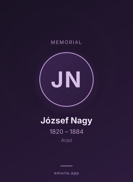 Memorial portrait of József Nagy