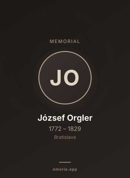 Memorial portrait of József Orgler