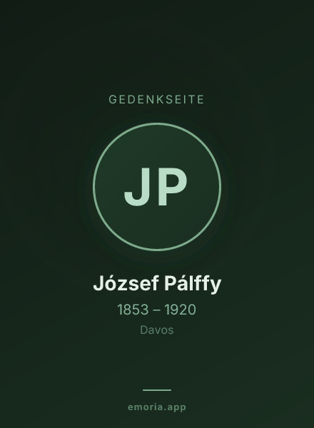 Gedenkportrait von József Pálffy