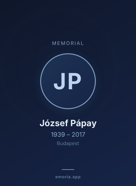 Memorial portrait of József Pápay