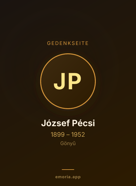 Gedenkportrait von József Pécsi