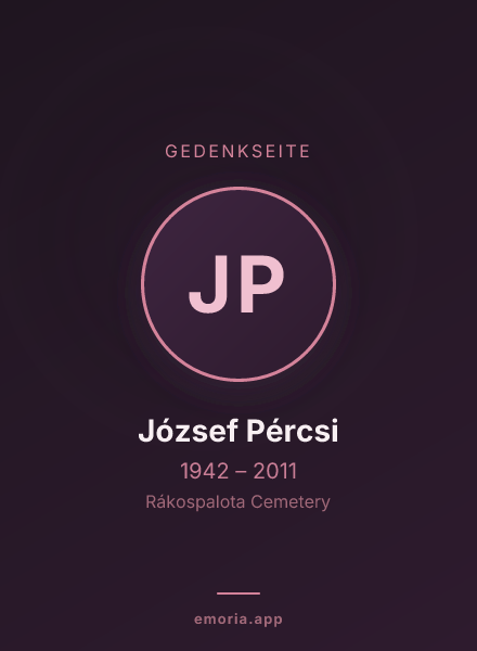 Gedenkportrait von József Pércsi