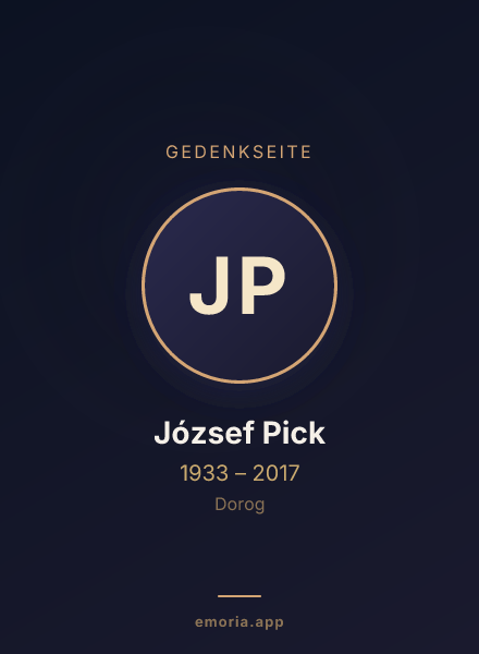Gedenkportrait von József Pick