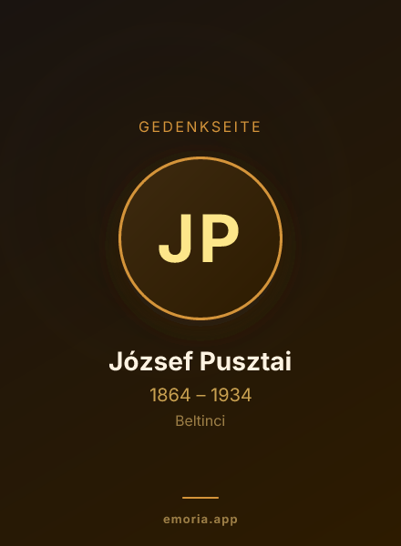 Gedenkportrait von József Pusztai