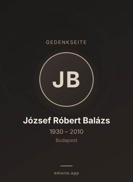 Gedenkportrait von József Róbert Balázs