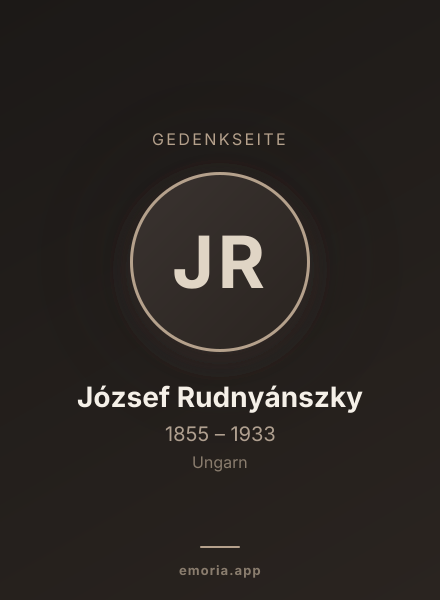 Gedenkportrait von József Rudnyánszky
