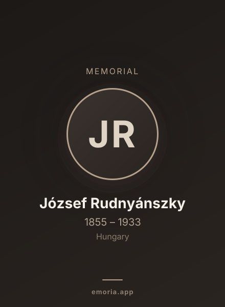 Memorial portrait of József Rudnyánszky