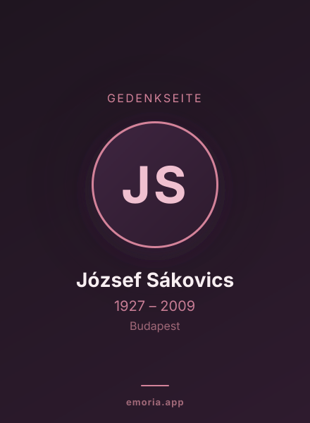 Gedenkportrait von József Sákovics