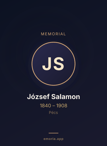 Memorial portrait of József Salamon