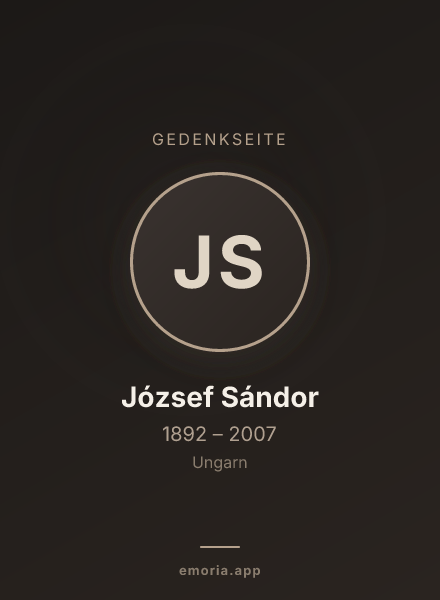 Gedenkportrait von József Sándor