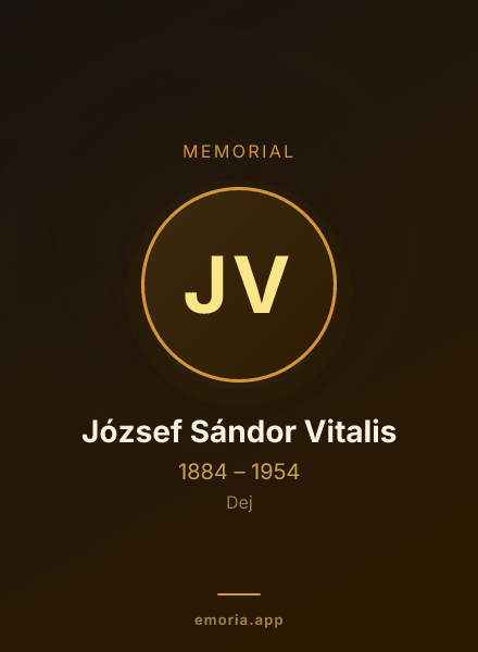 Memorial portrait of József Sándor Vitalis