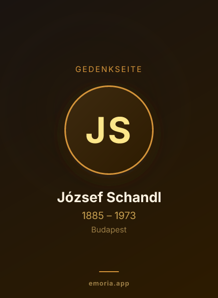 Gedenkportrait von József Schandl