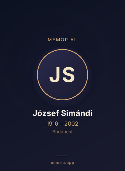 Memorial portrait of József Simándi