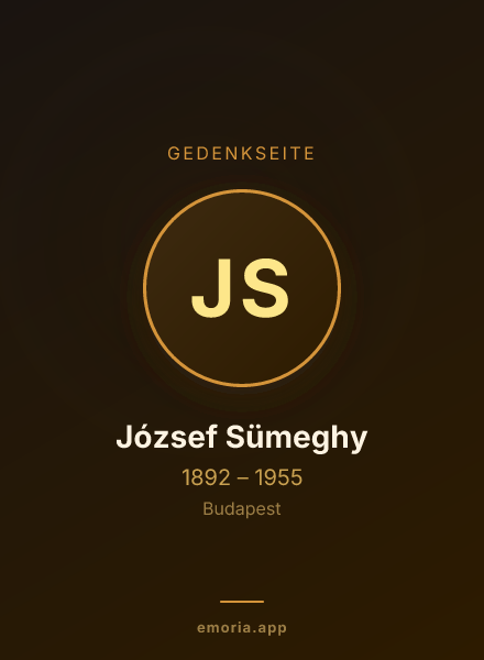 Gedenkportrait von József Sümeghy