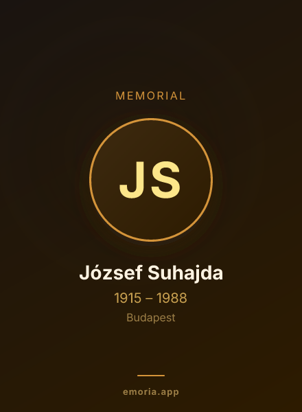 Memorial portrait of József Suhajda