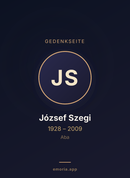 Gedenkportrait von József Szegi