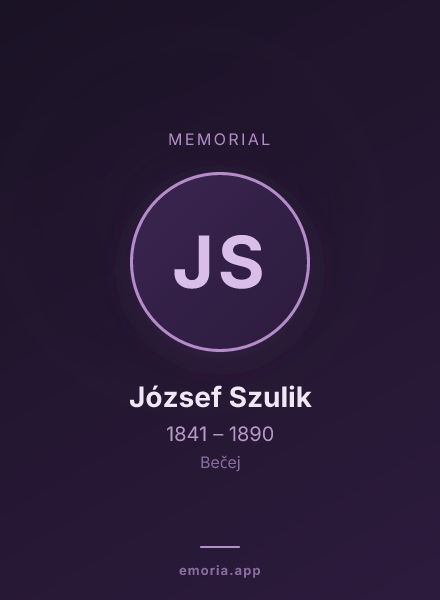Memorial portrait of József Szulik