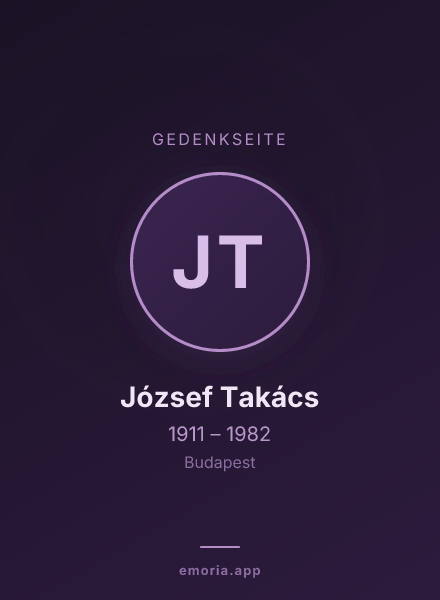 Gedenkportrait von József Takács