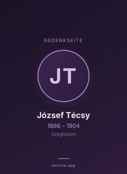 Gedenkportrait von József Técsy